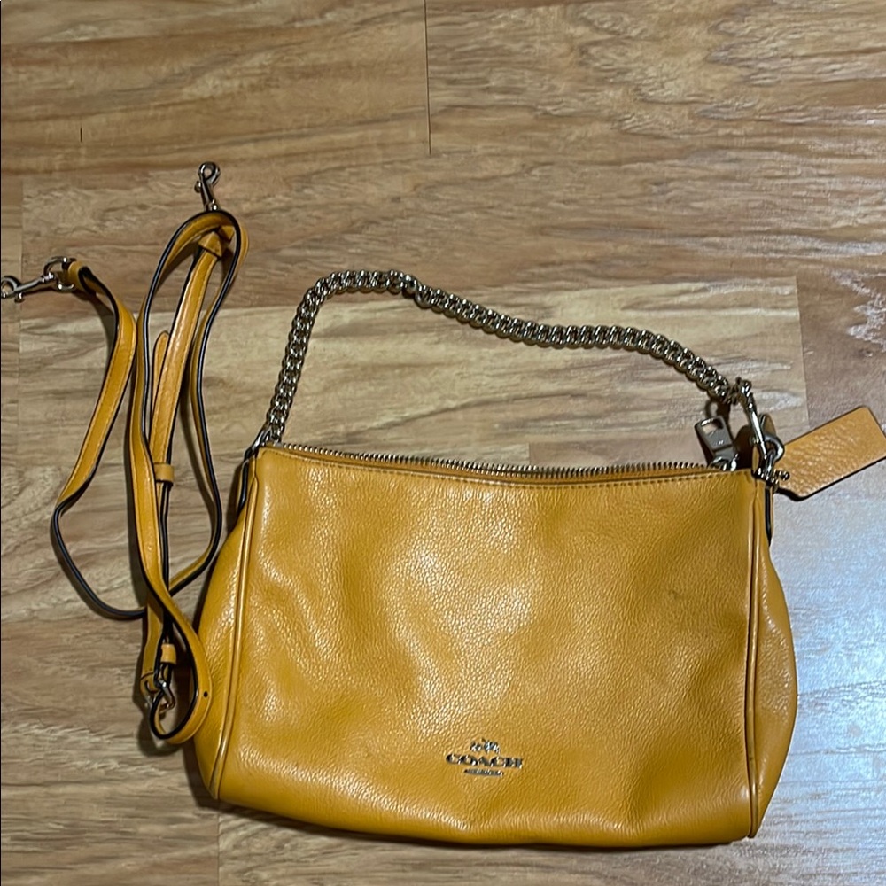 Coach Yellow Leather Women's Bag